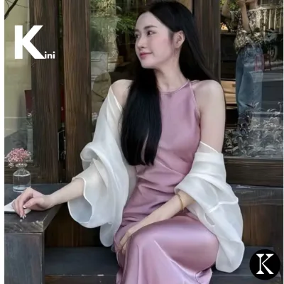 Áo choàng tơ khoác vai chất liệu tơ lụa dưới 60kg KINI-Style
