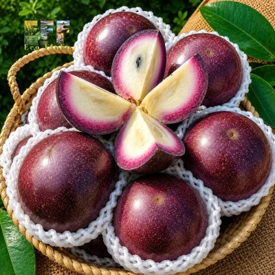 1 Box of 5kg Premium Fresh Purple Star Apples Eco FloFo with VietGAP Certification (Selling Only Grade A+ for Export)