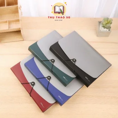 Cặp bìa hồ sơ, bìa file lưu trữ giấy tờ 13 ngăn Deli 5558. - Văn phòng phẩm Thu Thảo