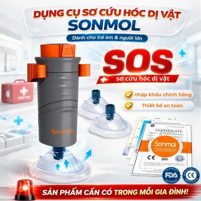 Dụng Sơ Cứu hóc dị Vật Sonmol MFAC-08VC thiết bị Sơ Cứu Hóc Dị Vật Đường Thở Cho Trẻ Em & Người Lớn