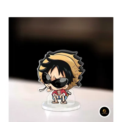 Mô hình Mini One Piece Standee Chibi Anime Manga Luffy Zoro Chopper Nami phong cách Hiphop trang trí góc học tập cao 3cm