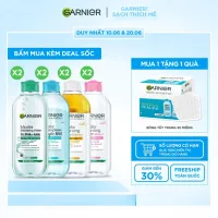 Bộ 2 nước Tẩy Trang làm sạch sâu dịu nhẹ cho mọi loại da (dầu, thường, khô, nhạy cảm) -Garnier Micellar Cleansing Water
