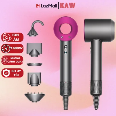 Máy Sấy Tóc Công Nghệ ION Âm KAW K3500- Công Suất 1600W, Kèm 5 Phụ Kiện Tạo Kiểu Tóc