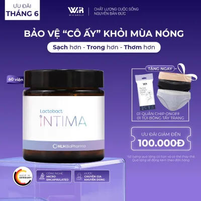 Hộp 60 Viên uống Men vi sinh phụ nữ Lactobact Intima bổ sung lợi khuẩn, Cranberry, D-Mannose từ Đức | Wir Group