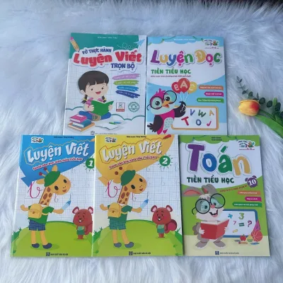 Sách - Bộ Tiền Tiểu Học , Luyện Viết - Luyện Đọc - Toán (Dành cho bé 4-6 tuổi)