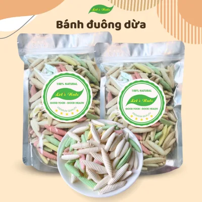 Bánh đuông dừa sữa Let's Nuts túi 1kg mix nhiều vị, giòn tan, béo thơm, hấp dẫn
