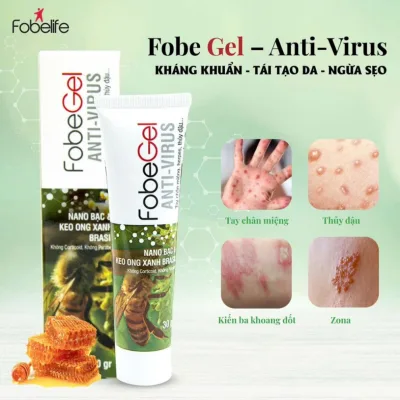 Fobegel Anti Virus Nano Turmeric Gel | Skin Care for Hands, Feet, and Mouth Herpes Zona | 30g Tube - 15g Spray