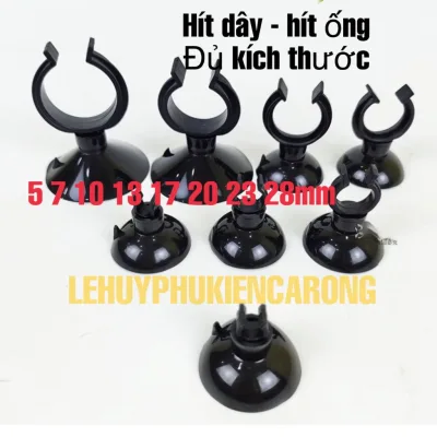 Hít Nhựa - Giữ Ống Dây Oxy Hồ Kính, Cố Định Ống Nước Cho Hồ Cá Đủ Kích Thước