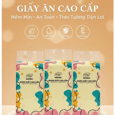Giấy vệ sinh treo tường thùng 10 bịch đa sắc treo đa năng từ bột gỗ nguyên chất, 1280 tờ 4 lớp