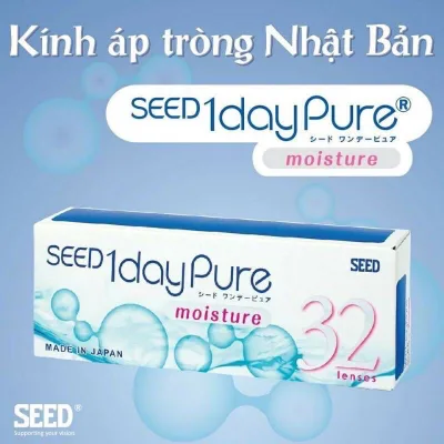 Kính áp tròng 1 ngày Nhật Bản Seed 1-day Pure chính hãng