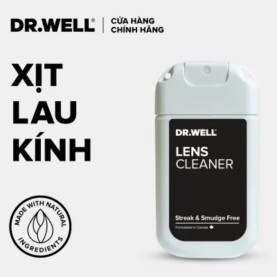 Xịt Kính 𝐃𝐑.𝐖𝐄𝐋𝐋 30ml Lens Cleaner, Nước Lau Màn Hình Điện Thoại Laptop, Khô Nhanh, Không Vệt Nhoè