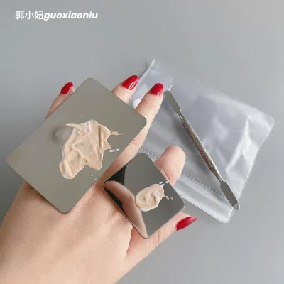 Bảng Nhẫn, GUOXIAONIU, Khay Trộn Kem Nền, Kem Che Khuyết Điểm Và Bảng Nền Nghệ Sĩ Trang Điểm Mini, Thích Hợp Cho Móng Tay Nghệ Thuật