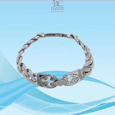 Lắc Tay Nam Bạc Thổ Nhĩ Kỳ Danny Jewelry Xi Rhodium Cao Cấp Không Đen II2T0017