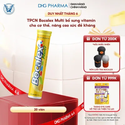 TPCN Bocalex Multi bổ sung vitamin cho cơ thể, nâng cao sức đề kháng - Chính hãng DHG Pharma (Tuýp 20 viên)