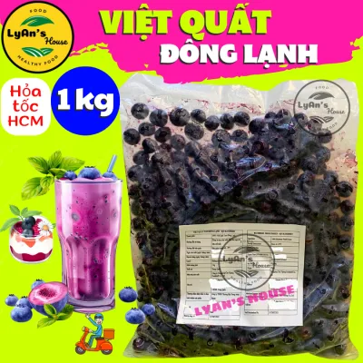 1KG VIỆT QUẤT Đông Lạnh - Blueberry Nhập Khẩu - Tươi Ngon, Làm Sinh Tố Nước Ép Topping Sữa Chua vitamin