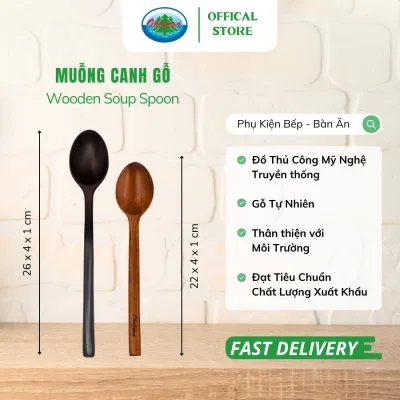 Muỗng Cà phê Gỗ Ohiama Coffee Wooden Spoon - Dụng Cụ Bếp Bàn Ăn, Đồ Thủ Công Mỹ Nghệ Hàng VNXK