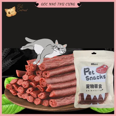 Bánh thưởng Masti cho thú cưng dạng dải thịt bò 500g (Thức ăn thưởng, đồ ăn nhẹ vị thịt bò cho chó mèo)