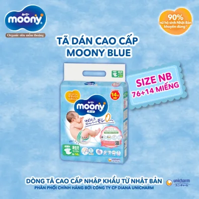 Tã bỉm dán, Tã bỉm quần Moony Xanh nhập khẩu Nhật Bản siêu Cao cấp cho Bé.