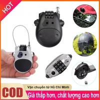 Xe Điện Phụ Kiện Kết hợp mã 3 chữ số Ổ Khóa Mật Mã Nón Bảo Hiểm Vali Túi Xách Xe Đạp Dây Cáp Thép Chống Trộm Mini Tiện Dụng Cho Du Lịch