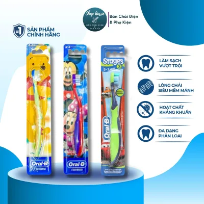 Bàn Chải Đánh Răng Oral-B Cho Bé - Thiết Kế Thông Minh Phù Hợp Cho Từng Lứa Tuổi, Chăm Sóc Răng Miệng Trẻ, Nhiều Màu Sắc