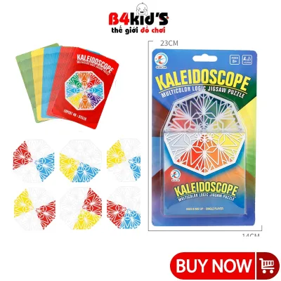 board game kính vạn hoa xếp hình thông minh theo thẻ bài 40 cấp độ dễ đến siêu khó cho người trên 8 tuổi B4KIDS - L11