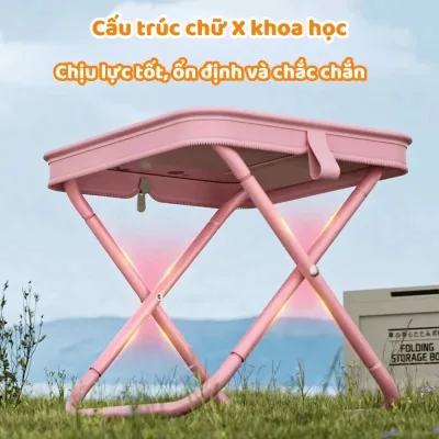 Super Compact Cherry Mini Folding Chair – Folds Like a Wallet, Portable, Picnic, Outdoor, Camping, Riding