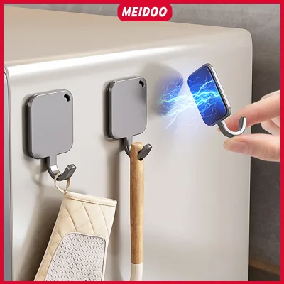 Meidoo Kitchen Hangers Are Made of High-Quality Aluminum, Have Good Adhesion to Iron Surfaces and Are Suitable for Installation on the Side of Refrigerators or Washing Machines. The Product Is Waterproof and Rust-Proof.