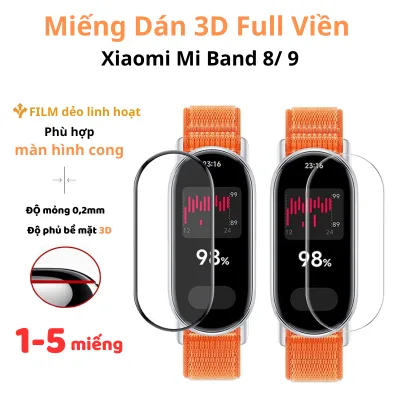 Miếng Dán 3D Full Màn Cho Xiaomi Mi Band 8/ 9/ 10 Phim Bảo Vệ TPU Mềm Hydrogel Cho Xiaomi Mi Band 10 9 8