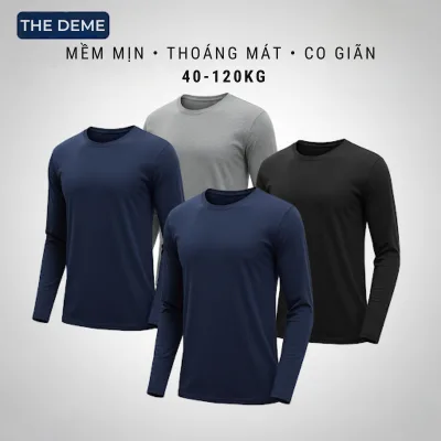 Áo thun thể thao dài tay nam (COMBO2,3,4) BIG SIZE tới 120kg, vải co giãn 4 chiều thoáng mát