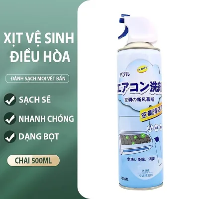 Bình xịt vệ sinh máy lạnh 500ml, chai xịt bọt tuyết vệ sinh máy lạnh Điều Hòa - Ô Tô -Khử Mùi Hôi 88606