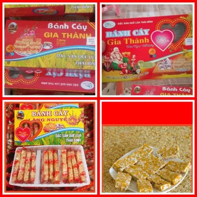 Bánh Cáy Làng Nguyễn . Đặc Sản quê lúa Thái Bình hộp 250g