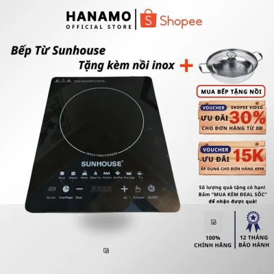 Bếp Từ SUNHOUSE Thế hệ mới SHD6011 Bảo Hành, Bếp Từ Đơn Công suất 2200W Điều khiển cảm ứng