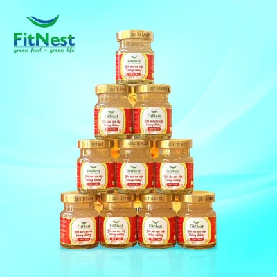 Combo 10 Hũ Nước Yến Sào Cao Cấp Không Đường Fitnest Giúp Bổ Sung Dưỡng Chất, Tốt Cho Sức Khỏe (Hũ/70ml)