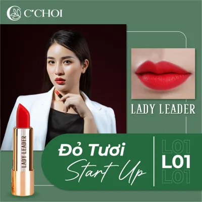 Son Sáp Lì C'CHOI Lady Leader Start Up Giữ Màu Lâu Trôi Mềm Mịn L01