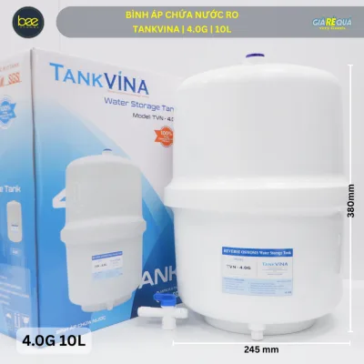 Bình Áp Chứa Nước RO Tankvina 4G (10L) - Kèm Van Bảo Vệ Quá Áp - Dùng Cho Mọi Máy Lọc Nước