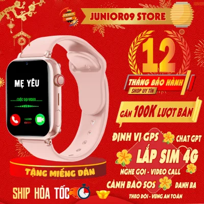 Đồng hồ thông minh Định vị trẻ em JUNIOR09 WATCH LUXURY | Lắp sim Nghe gọi độc lập | Video Call cho bé