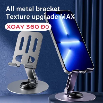 Giá Đỡ Điện Thoại Máy Tính Bảng Kim Loại Để Bàn,Xoay 360 Độ,Chịu Lực Tốt-Xem Phim/Livestream