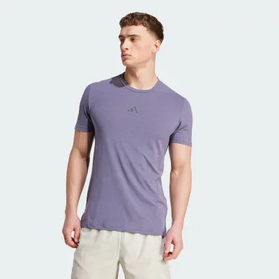 Adidas Training & Gym & Training Designed for Training Workout Tee Men Purple Jx3289