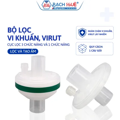 Bộ Lọc Vi Khuẩn, Virus Và Tạo Ẩm Máy Thở Cao Cấp – Cục Lọc 3 Chức Năng / 1 Chức Năng Chuẩn Y Tế