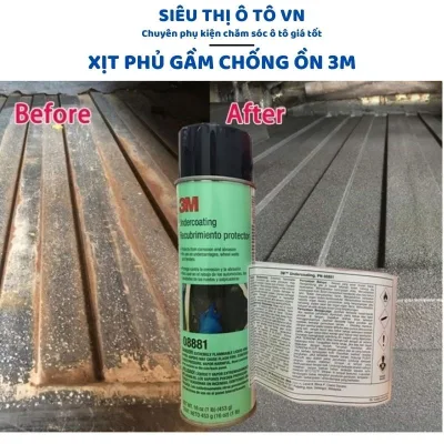 Xịt Chống Ồn Ô Tô, Phủ Gầm Chống Rỉ Sét Gầm Xe, Chống Mục Rỉ Hốc Bánh Ô Tô 3M Chính Hãng, Bảo Dưỡng Khoang Máy