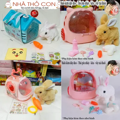 Bộ Đồ Chơi Bác sĩ Chăm Sóc Thú Cưng Biết Đi, Biết Sủa Vẫy Đuôi kèm nhiều phụ kiện đồ chơi cho bé chơi