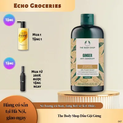 The Body Shop Fresh Ginger Shampoo & Conditioner - Reduces Dandruff & Itching, Controls Oil, Makes Hair Bouncy, 400ml Bottle