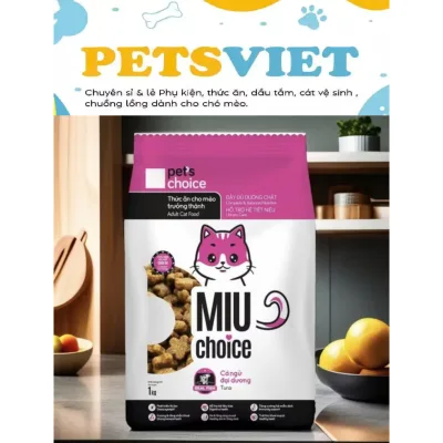 Thức Ăn Cho Mèo Miu Choice 1kg - Thức Ăn Cho Mèo Mọi Độ Tuổi Vị Cá Ngừ-miuchoice