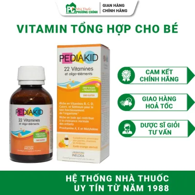 Vitamin Tổng Hợp Cho Bé Pediakid 22 Vitamines - Bổ Sung 22 Vitamin & Khoáng Chất 125ml