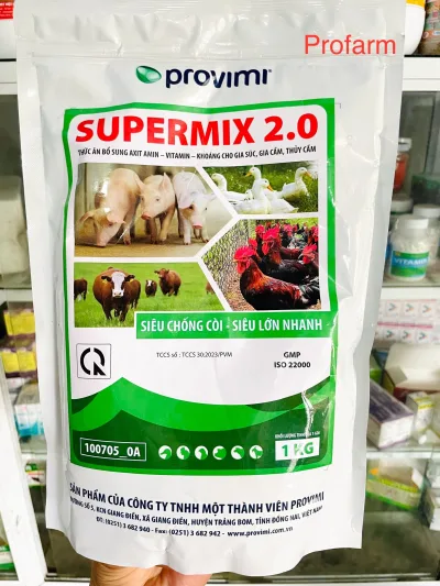 Provimi Suppermix 2.0 (1kg) Vitamin, khoáng chất và các axit amin lớn nhanh như thổi dùng cho vật nuôi thú y sản phẩm của công ty Cagrill My