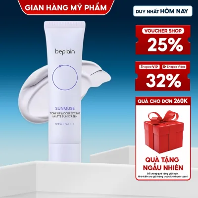 Kem chống nắng BEPLAIN Sunmuse Lai Vật Lý Hóa Học Nâng Tone Hiệu Chỉnh Da SPF50+ PA++++ 50ml