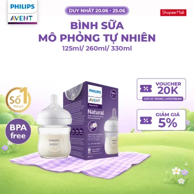 Bình Sữa Mô Phỏng Tự Nhiên Mới Philips Avent Natural Response - 125ml/ 260ml/ 330ml (Hộp 1 bình)