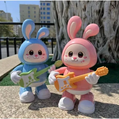 Đồ Chơi Thỏ Cầm Đàn Guitar Nhảy Múa Có Nhạc Và Đèn
