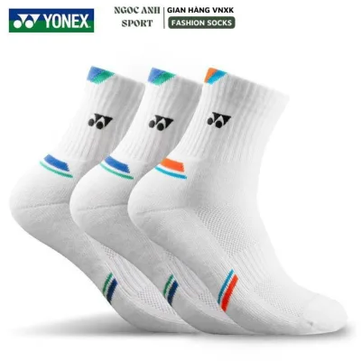Tất Vớ Cầu Lông YONEX, Tất Tennis, Dệt Kim 3 Lớp Dày Dặn Thoáng Khí Chống Trơn Trượt Khi Chơi Thể Thao, unisex