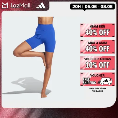 Adidas Workout Legging Shorts 7 Inch All Me Essentials Women's Blue It9148